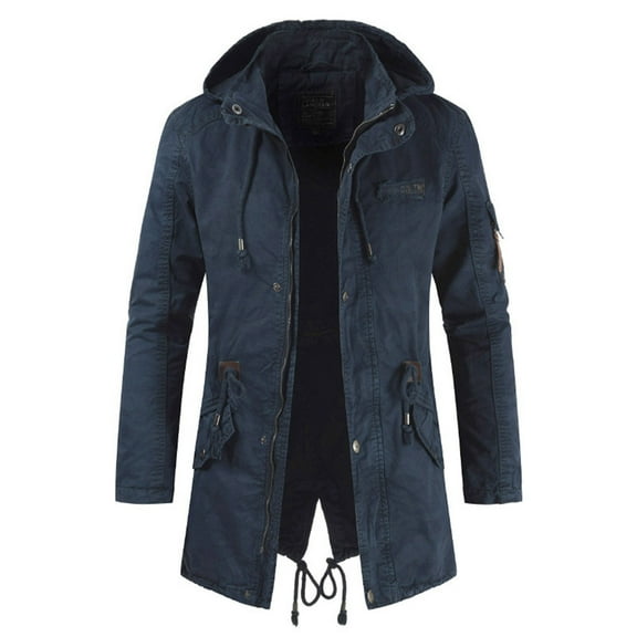 Men's Slim Fit Casual Jacket Lightweight Hooded Windbreaker Outdoor Sports Coat for Spring Fall