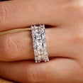 thumbnail image 4 of Kalapi Jewel 14K White Gold Plated 1.9 Ct Princess Cut Moissanite Ring for Women - Wedding Engagement Jewelry with Stylish Shank - Elegant Gift for Bride Her or Romantic Anniversary, 4 of 4