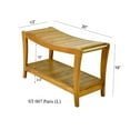 thumbnail image 4 of Grade-A Teak Wood Paris Shower Seat 30" Outdoor Patio Stool Bench, 4 of 4