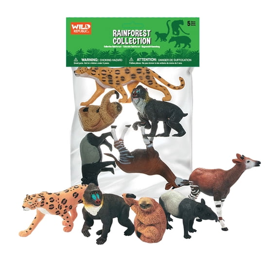Wild Republic Rainforest Polybag, Rainforest Animals, Gift for Kids, Great for Interactive Play, 5 Piece Set