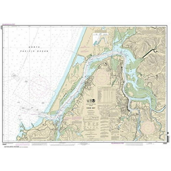 Paradise Cay Publications NOAA Chart 18587: Coos Bay 31.6 x 42.9 (Traditional Paper)