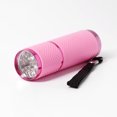 thumbnail image 3 of Kearding Fuerte linterna Mini ultravioleta Identificación de dinero Luz púrpura LED Lámpara de aleación de aluminio duradera Herramientas de Electrónica Rosa, 3 of 6