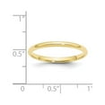 thumbnail image 3 of Auriga 10k Yellow Gold 2mm Lightweight Comfort Fit Wedding Band for Women Size- 12, 3 of 5