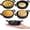 5 Inch, variant on 4 Pack Mini Cast Iron Skillet, 5 x 5 x 1.3 Inch Cast Iron Pan Small Ramekin Set, Small Cast-Iron Pan with Handles Mini Casserole Dish Skillets for Serving Frying Baking Cooking Roasting