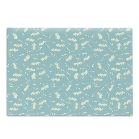 Pigeon Cutting Board, Pigeon Prints with Feathers Wings Plainly Designed Gulls Crows Bird Types, Decorative Tempered Glass Cutting and Serving Board, in 3 Sizes, by Ambesonne