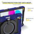 thumbnail image 3 of FJLBDE Case for iPad (A16) 11th/10th Generation 11 inch/10.9 inch 2025/2022 with 360 Kickstand, Shoulder Strap Carrying Protective Cover, Navy Blue, 3 of 6
