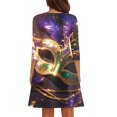 thumbnail image 4 of LWavelet Womens Halter Neck Maxi Dress Satin Pleated Summer Formal Evening Party Dress Dark Purple S, 4 of 4