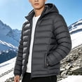 thumbnail image 4 of Ceisia Men Lightweight Packable Quilted Puffer Jacket Full Zip Hooded Warm Windproof Outer Coat For Autumn Winter Outdoor Activity Gift, 4 of 7