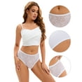 thumbnail image 3 of Unique Bargains Women's Breathable Panties Underwear Mid-Waisted Briefs L White, 3 of 6