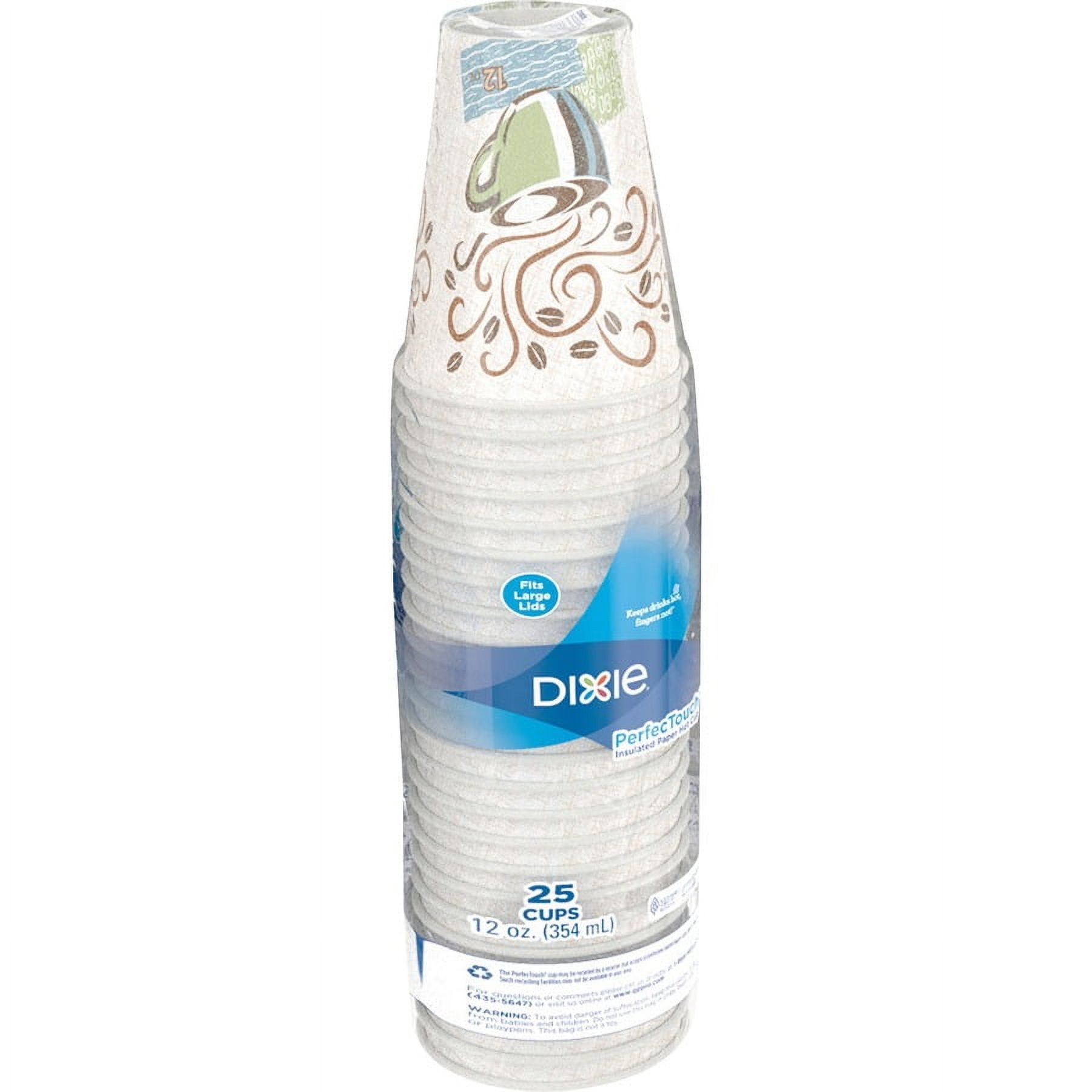 Dixie Perfectouch Insulated Paper Hot Coffee Cups By Gp Pro - 25 / Pack - 12 Fl Oz - 20 / Carton - Paper - Hot Drink
