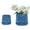 Navy Blue, variant on S-HOME Handmade Navy Blue Ceramic Planters with Saucers, Set of 2 (5" & 8"), Leaf Design for Succulents Herbs Indoor Outdoor