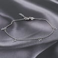 thumbnail image 6 of Vanbelle Sterling Silver Jewelry Open Star & Moon Anklet with Rhodium Plating for Women, 6 of 6