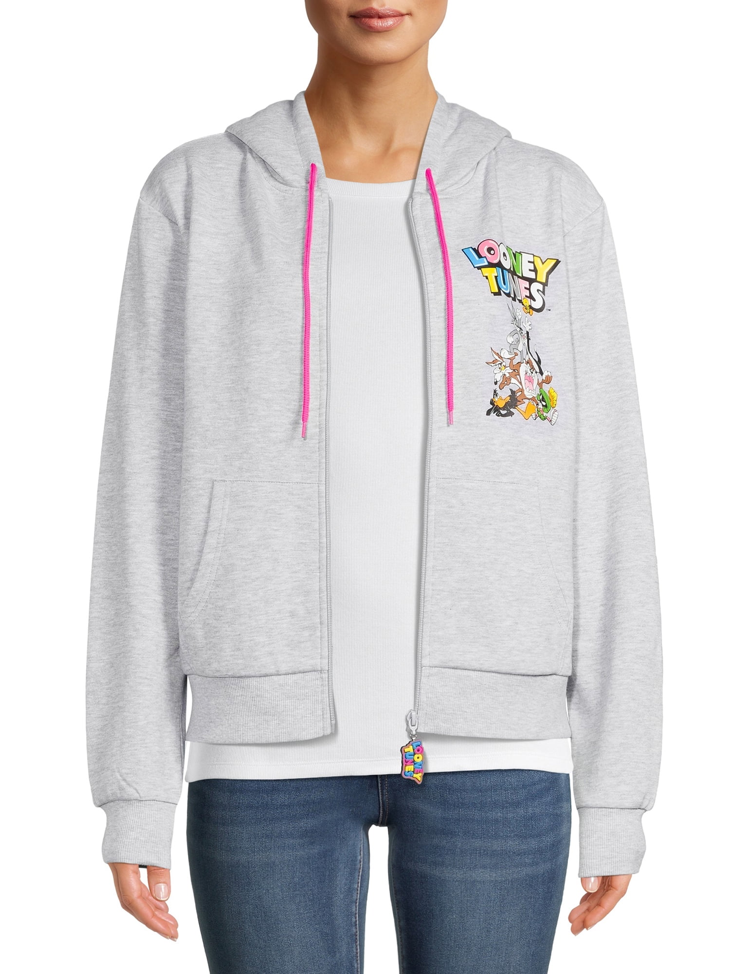 Looney Tunes Juniors’ Characters Novelty Zipper Pull Hoodie
