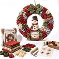 thumbnail image 6 of 3D Christmas Fabric Wreath DIY Kit, DIY Patchwork Kit with Pattern and Supplies,Handmade Holiday Craft Decoration Set for Beginners Front Door, 6 of 6