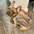 thumbnail image 6 of Preppy Style Bulldog Dog Travel Backpack Harness for Small Medium Dogsr To Wear Outdoor Cute Dog Carrier Bag Backpack Pets (gray), 6 of 7