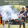thumbnail image 6 of Outdoor Stove 3 Burners High Pressure Propane Gas Camp Stove with Detachable Legs, Perfect for Camping Patio, 225,000-BTU, 6 of 7