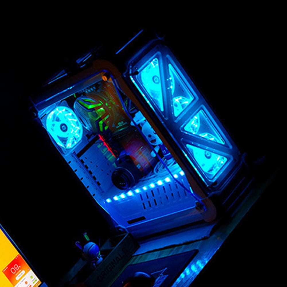 12x12cm 12V 15 LED Ultra Silent Computer PC Case Cooling Cooler Heatsink Fan USA