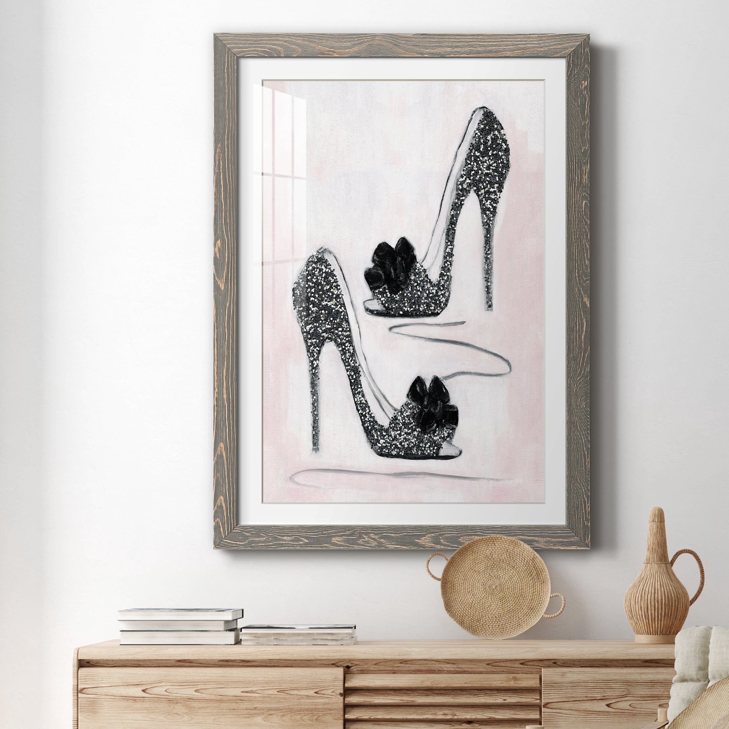 Shoes That Dazzle I - Premium Framed Print - Distressed Barnwood Frame - Ready to Hang