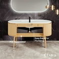 thumbnail image 6 of Eviva Haven 55"W x 22"D Oak Freestanding Bathroom Vanity with White Solid Surface Integrated Sink Top, 6 of 7