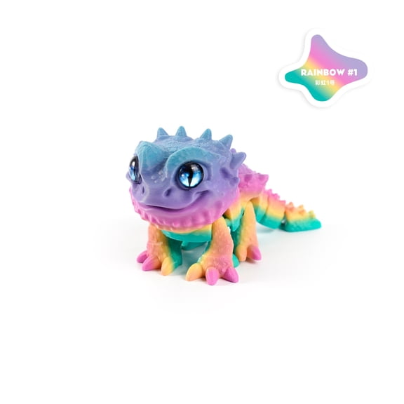 1PC 3D Printed Mane Lion Lizard Movable Joint Fidget Figurine Simulation Lizard Office Desktop Ornament Gifts Crafts Figurines