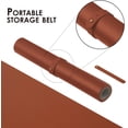 thumbnail image 5 of Dual Sided Leather Desk Mat - Waterproof Desk Pad for Office and Home - Desk Organization and Accessories - Ideal for Large Mouse Pad and Desk Mats on Top of Desks(Brown+Gray,36"x 17"), 5 of 7