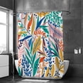 thumbnail image 2 of Coolnut Bath Shower Curtain Liners Tropical Leaves Pattern 60x72in Polyester Waterproof with 12 Curtain Hooks Bathroom Accessories Decoration, 2 of 6