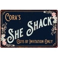 thumbnail image 1 of Cora's SHE SHACK Sign Metal Shed Tin Metal Wall Decor 8 x 12 Matte Finish Metal 108120060311, 1 of 1