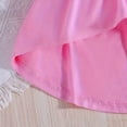 thumbnail image 5 of HCNTES Kids Girl Spring Outfit Short Sleeve Crewneck Tee Wide Leg Pants Elastic Little Girl Casual School Clothing Set 4T 5T 6T(H03-Pink,18-24 Months), 5 of 6