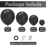 Black Balloons 110 Pcs Black Balloon Garland Kit Different Sizes 5 10 ...
