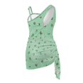 thumbnail image 5 of Tutolipy Roses Pattern Girls One Piece Swimsuit, Polyester Material Adjustable Straps Padded Girls' Sleeveless One-Piece Swimsuit with Skirt for Hawaii 17-18 Years Old, 5 of 10