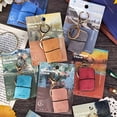 thumbnail image 5 of chaungfeng Gray Miniature Travelers Notebook (1.89"x2.64"), Handmade Tiny Leather Travels Notebook, Vintage Mini Notebook Diary Journal, Pocket Diary Binding, 5 of 6