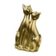 thumbnail image 3 of Estatuas de pareja de gatos, esculturas de animales, centro de mesa de escritorio, obra de arte, regalo para amantes Dorado, 3 of 9