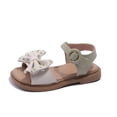 thumbnail image 1 of Cathalem Girls Princess Shoes Open Toes with Ankle Strap Rhinestone Dress Shoes,Green 32, 1 of 4