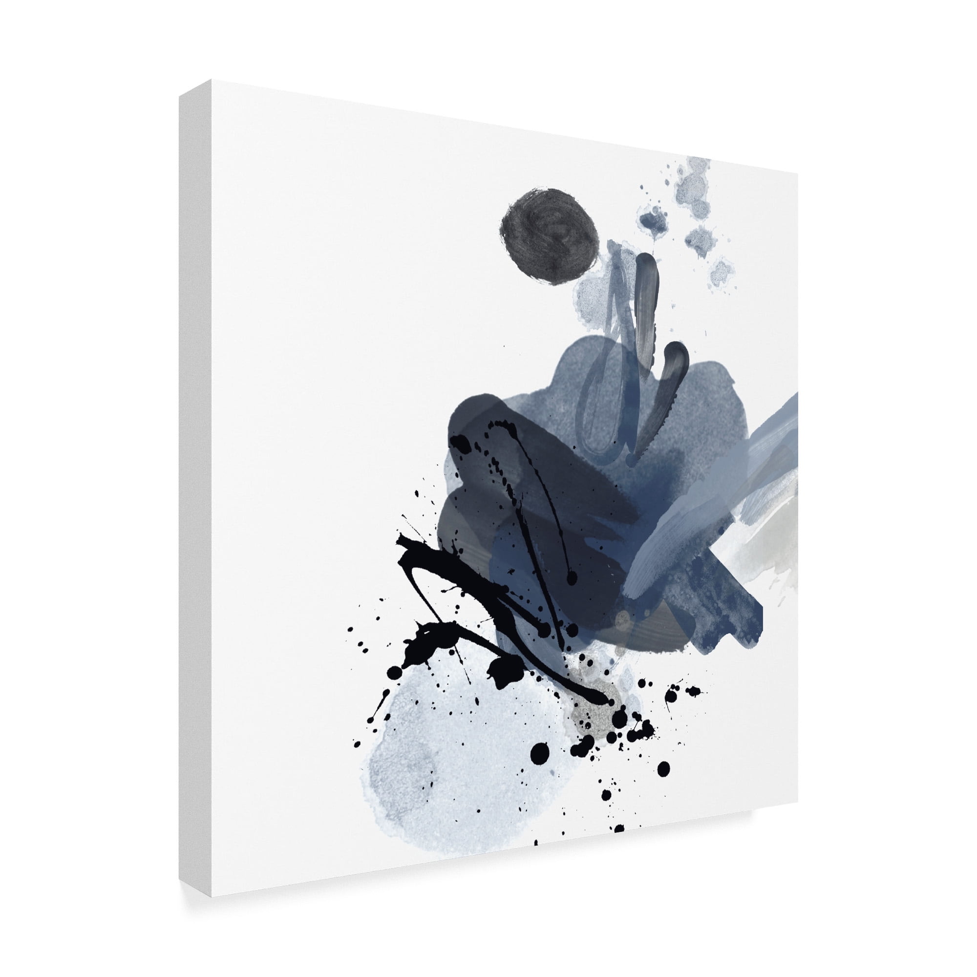 Trademark Fine Art 'Blue & Black Splash I' Canvas Art by Irena Orlov