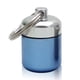 thumbnail image 1 of Mini píldoras caja de aluminio aleación llavero botella mochilero tabletas personal adultos niños ancianos impermeable sellado contenedor azul Yuarrent HA010383-04, 1 of 6