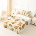 thumbnail image 5 of Erosebridal Cute Capybaras Twin Sheet Sets,Kawaii Rodent Animal Capybara Bedding For Kids 3 Pieces, 5 of 6
