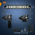 thumbnail image 2 of Nilight Led Light Bar Super Slim 2Pcs 11inch 50W Flood 5000LM 3D Driving Fog off Road Work Light Pods for Trucks Pickup SUV ATV UTV Boat 4x4- 2 Style Mounting, 2 of 9