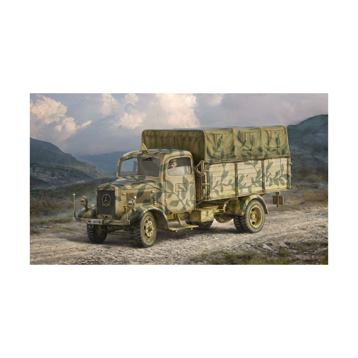 Italeri 6558S ‚Äì 1:35 Mercedes Benz L3000, Building, Stand Model Making, Crafts, Hobby, Gluing, Plastic kit, Unvarnished