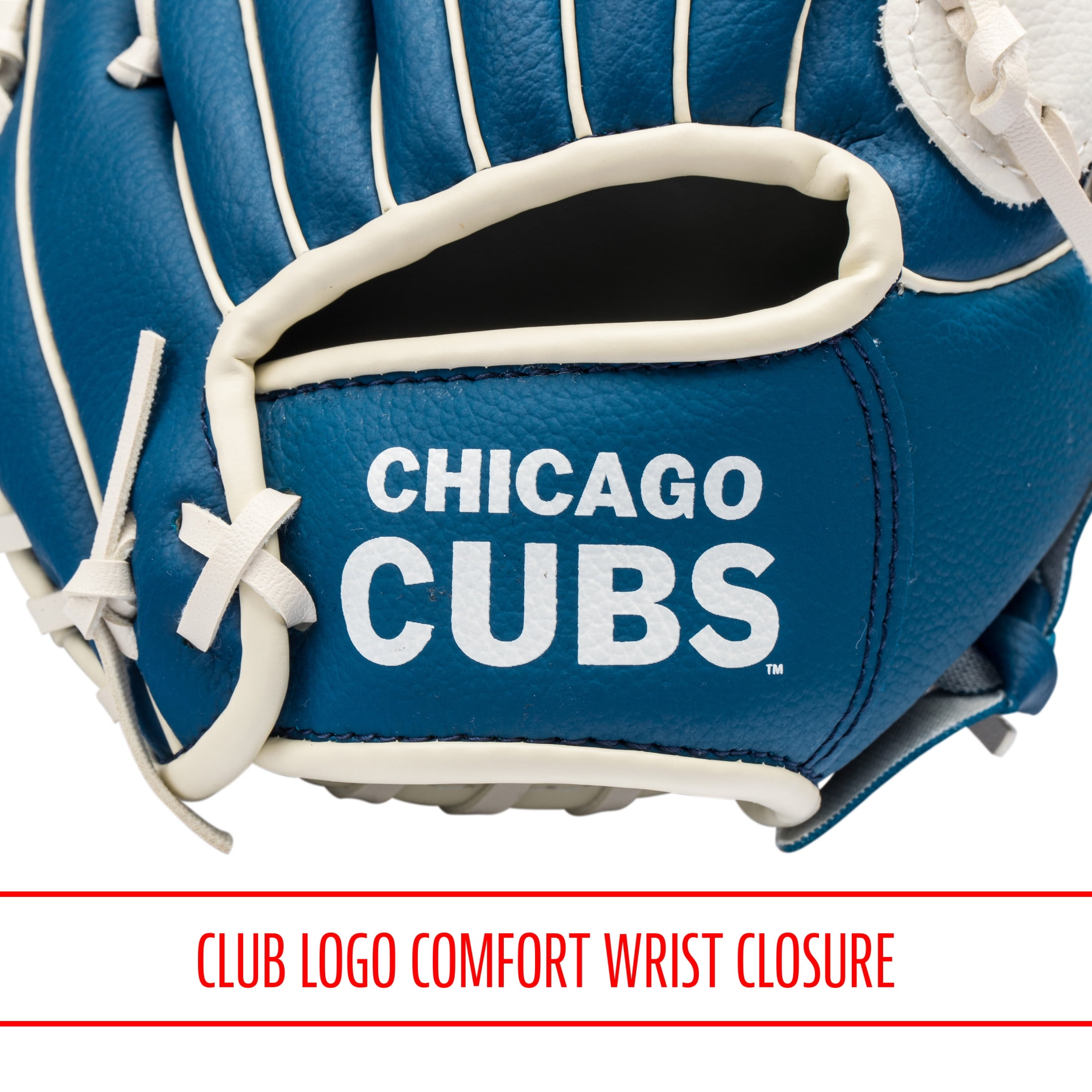 Franklin Sports MLB Chicago Cubs Youth Teeball Glove + Ball Set, 9.5 in