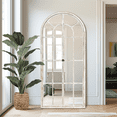 thumbnail image 4 of MAYEERTY 71"x32" White Arched Wall Mirror Full Lengthr with Hanging Mirror, 4 of 13