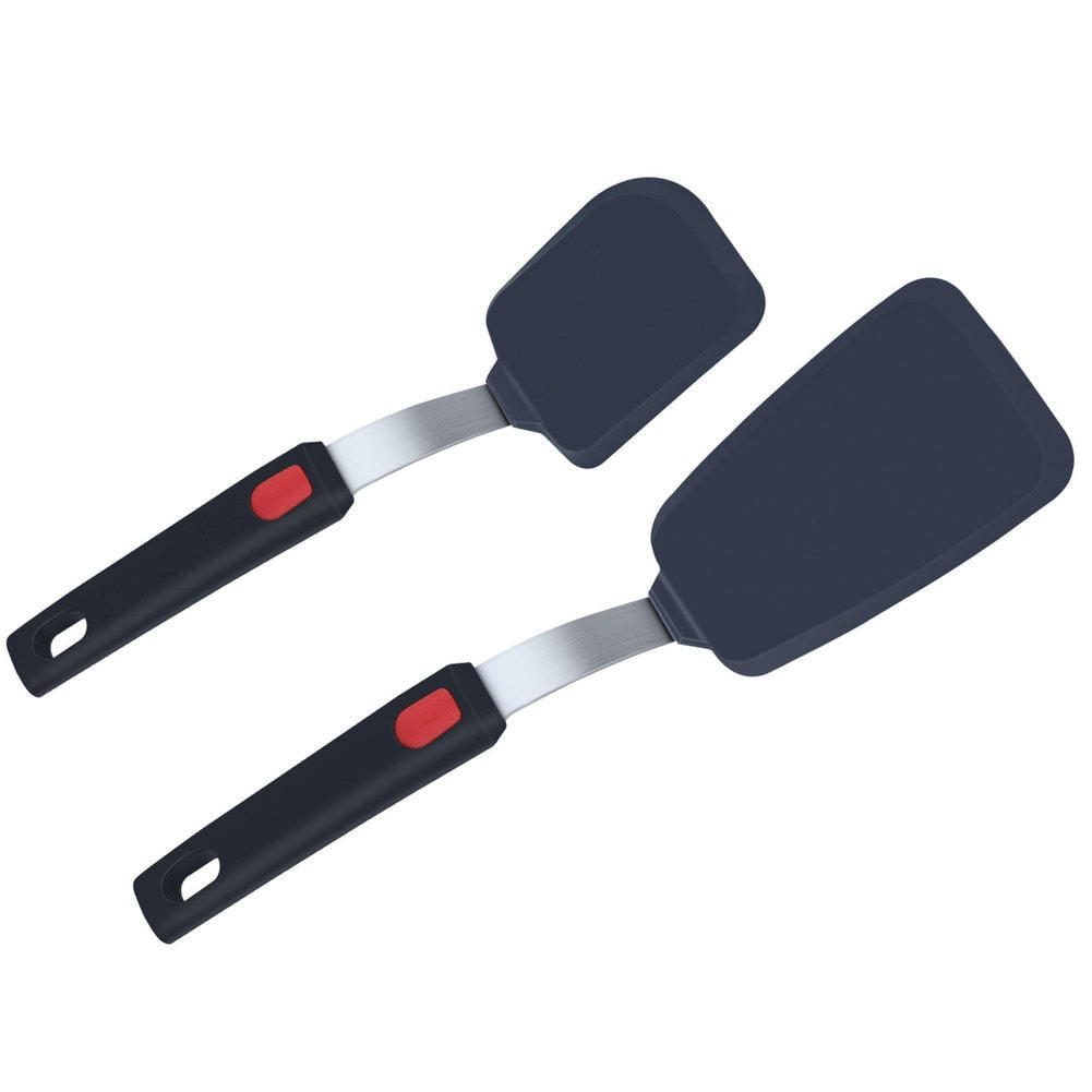 Set of 2 Silicone Spatula Turner, Spatula Set for Nonviscous Cookware