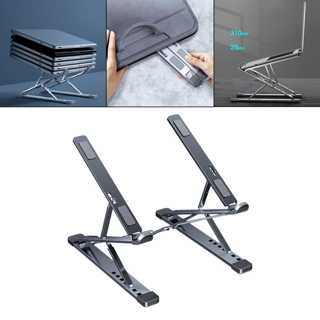7 + 8 Gear Computer Soporte de Escritorio Soporte de Escritorio Platos Ergonómicos Ergonómicos Soporte de Metal Riser Almacenado Ventilado para Negoci gris Yotijar Soporte informático