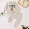 thumbnail image 2 of TOWED22 Toddler Baby Boy Fall Winter Clothes Crewneck Print Sweatshirt Pants Sets Cute Baby Boy Outfits, 2 of 4