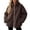 Jackets for women Coffee, variant on FASHOFT Fuzzy Fleece Jackets for Women Fall Winter Warm Long Sleeve Sherpa Coats Casual Full Zip Up Outerwear with Pockets Red XL