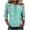 #326-Green, variant on Warop Women's 3/4 Sleeve Tunic Tops Casual Trendy Printed Round Neck Blouses Fit Pullover T Shirts