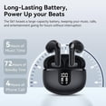 thumbnail image 6 of True Wireless Earbuds V5.3 Bluetooth Headphones Touch Control 50H Playtime with LED Power Display Charging Case, IPX7 Waterproof in-Ear Earbuds with Mic for Smart Phone TV Laptops（Black）, 6 of 6
