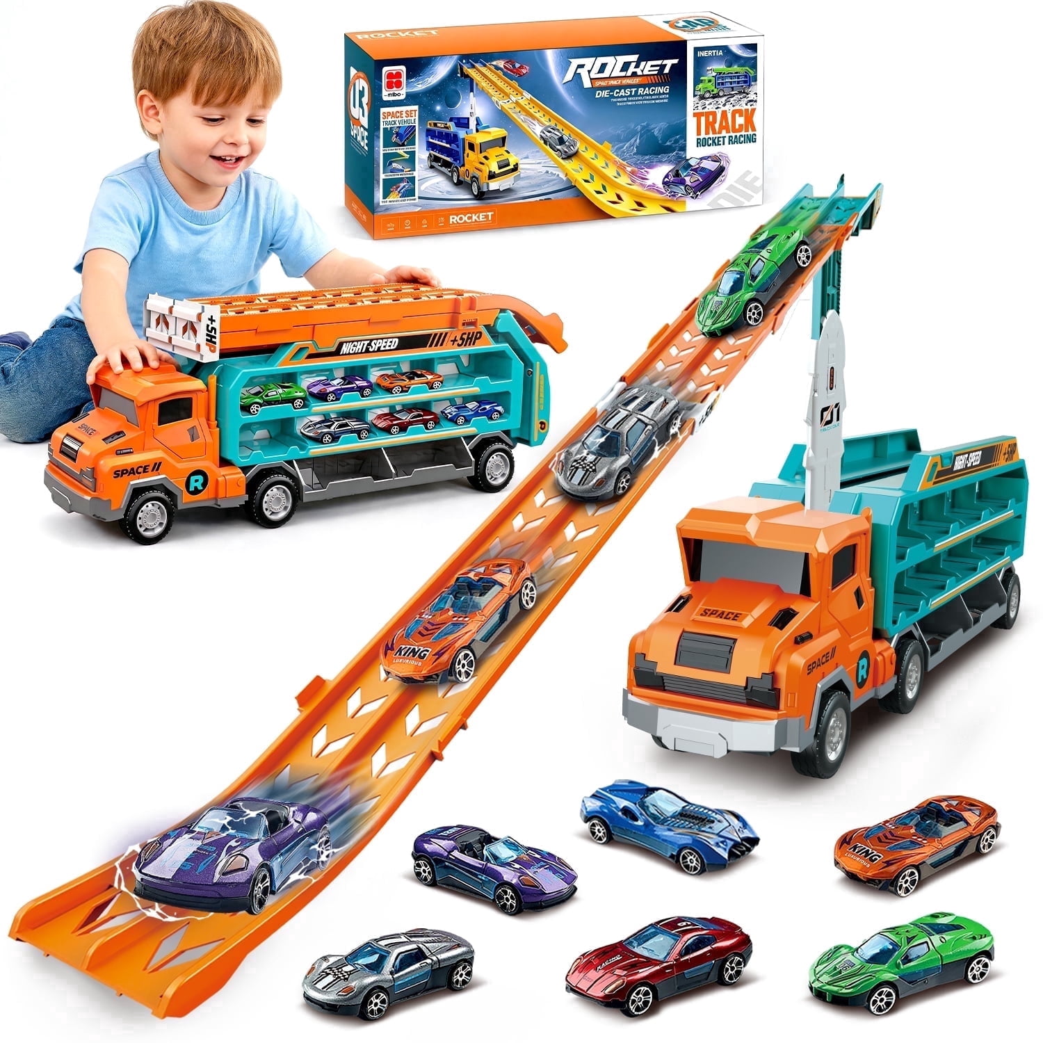 Nickelodeon Blaze and The Monster Machines STEM Race Track Glowing