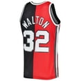 thumbnail image 3 of Men's Mitchell & Ness Bill Walton Red/Black Portland Trail Blazers Hardwood Classics 1976/77 Split Swingman Jersey, 3 of 4