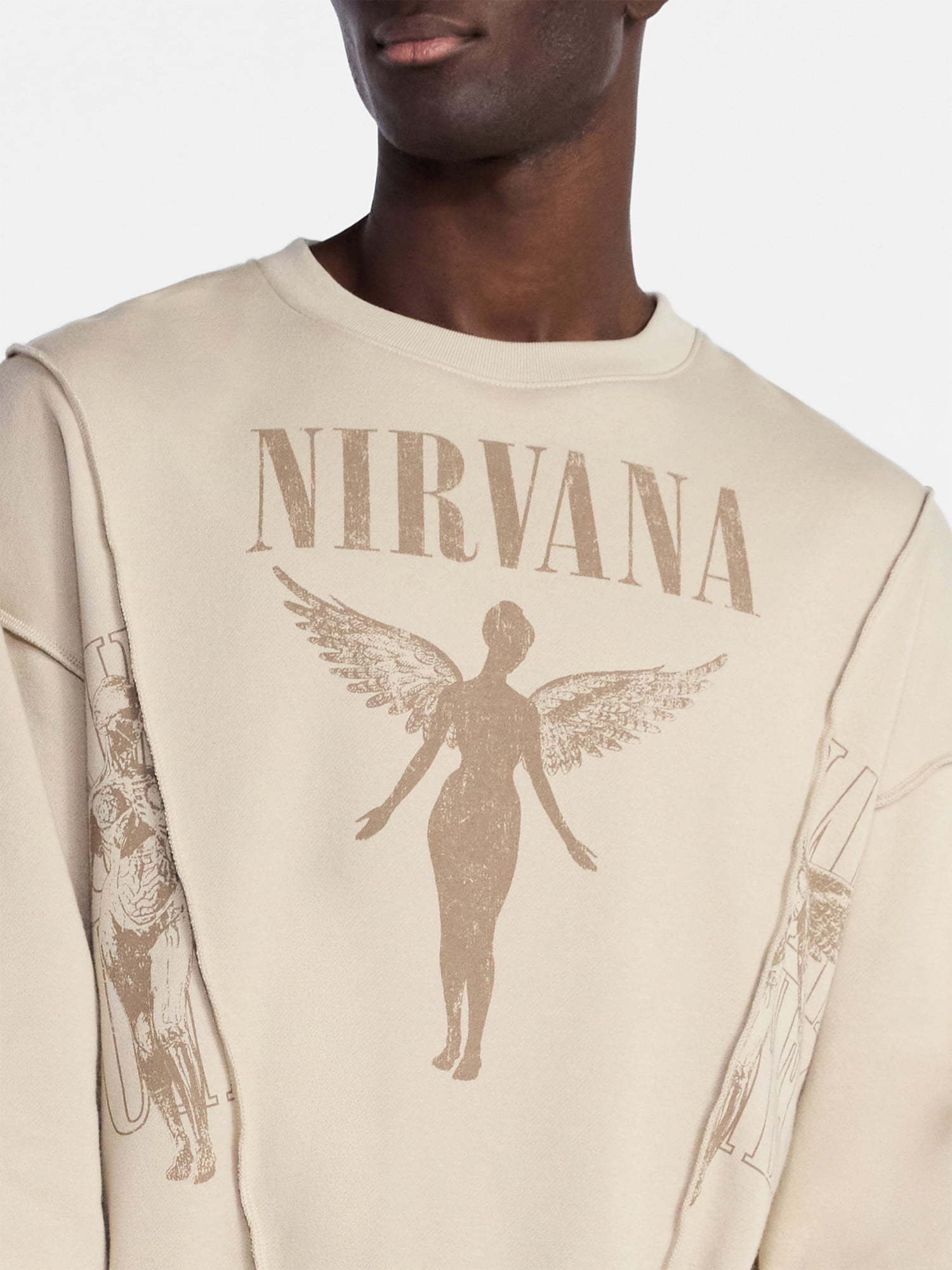 Nirvana Men's In Utero Crewneck Sweatshirt with Long Sleeves, Sizes XS-3XL