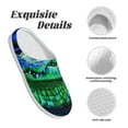 thumbnail image 5 of Goofa Colorful Stained Glass Crocodile Print Womens Mens Cotton Lightweight House Slippers , Washable Home Slippers,Indoor Comfy Bedroom Cozy Slippers-39/40, 5 of 7